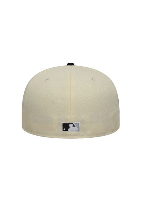 Cappello New Era 59FIFTY Fitted Low Profile New York Yankees MLB Cooperstown Crema Nero Unisex NEW ERA | Cappelli | 60771843-